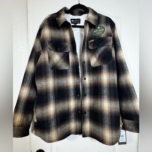 NWT Matix Sherpa-Lined Plaid Jacket